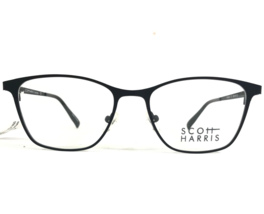 Scott Harris Eyeglasses Frames SH-624 C1 Matte Black White Square 48-16-132 - £51.95 GBP