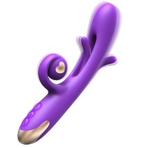 G Spot Vibrator Dildo Sex Toy: Rabbit Dildo With 10 Vibration 7 Flapping... - $54.99