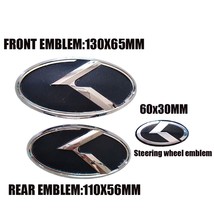 Car Wheel Center Cap Trunk Emblem 3D Sticker K Logo Front Grill Rear    K5 2011- - £148.17 GBP