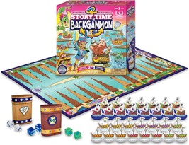 Story Time Backgammon Set for Beginners Educational Learning Game Backgammon Gam - £73.87 GBP