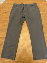 Bonobos 36x27 Slim Fit Flat Front Straight Leg Stretch Gray Chino Stains Men - £7.12 GBP