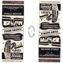 Vintage Matchbook Cover Piner&#39;s Grill Sault Ste Marie Soo ON Canada 1950s - £11.54 GBP