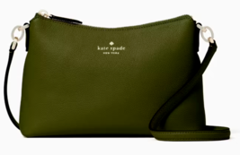 Kate Spade Bailey Crossbody Bag Army Green Leather Military K4651 NWT $299 - £74.36 GBP