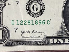 Birthday Fancy Serial Number One Dollar Bill G 12281896 - 12 December 28... - $7.84