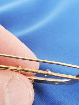 Vintage Earth Mined Diamond Buckle Deco Statement Pendant Solid 14k Gold 5.18 gr Item image 10