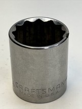 Craftsman Tools 47515 -G-  1-1/16in. 12 Pt 1/2&quot; Drive Chrome Socket No Marks USA - £9.47 GBP