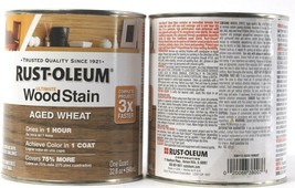 2 Cans Rust-Oleum Ultimate Wood Stain 330112 Aged Wheat Dries In 1 Hour ... - £29.08 GBP