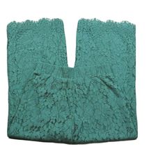 Isaac Mizrahi Live! Regular Floral Lace Knit Culotte Pants Size XXS Turq... - $27.71