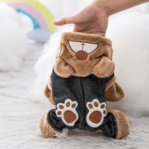 Paw Print Bear Cozy Cotton Padded Pet Clothes - £18.34 GBP