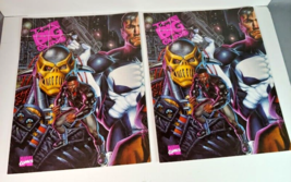 Marvel Comics Big Guns 1992 2 Mini Posters Punisher Deaths Head Luke Cage 11x8&quot; - £7.70 GBP