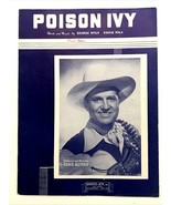 Poison Ivy 1950 Gene Autry George Wyle Eddie Pola Vtg  Sheet Music - $15.79