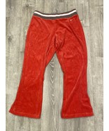 Vintage Nike Womens Red Velour Terry Track Pants Sweatpants Swoosh Size ... - $37.08