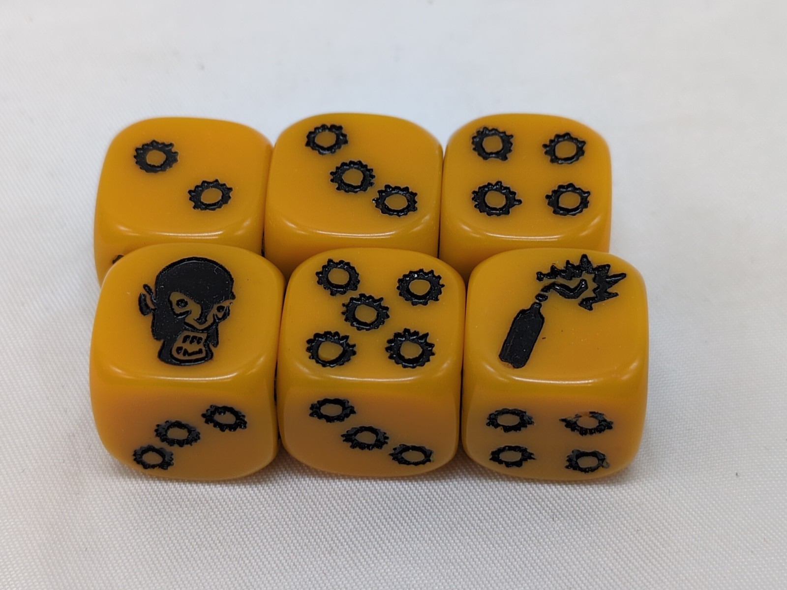 Set Of (6) Zombicide Yellow D6 Dice - $15.83