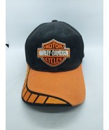 Harley-Davidson Black Orange Bar &amp; Shield Ball Cap One Size Fits All - £10.11 GBP