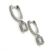 Natural Sapphire Diamond Dangle Earrings 14k WG 1.16 TCW Certified $4,250 211177 - £1,970.12 GBP