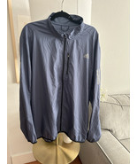 Adidas Full Zip Wind Breaker Oversized Blue  Logo  Sports Men’s Jacket 2X - $17.77