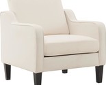 Mid Century Modern Fabric Accent Chair,Beige For Living Room Upholstered... - $296.99