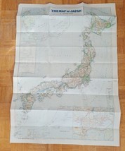 Nitchi Map of Japan 1:2000000 VTG 1964 42&quot;x30&quot; Topographical English Tokyo Made - £12.82 GBP