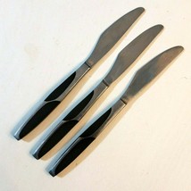 Stainless Steel Japan Knife LOT of 3 simulated Ebony Wood Black Handle F... - £18.60 GBP