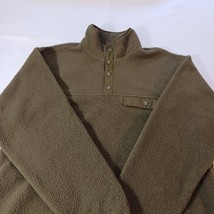 Goodfellow & Co. Men's 1/4 Snap Button Green Pullover Sweatshirt Jacket Size L image 7