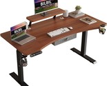 Dual Motor Electric Standing Desk With Drawer, 63X30 Inches Adjustable H... - $350.99