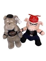 Harley Davidson Stuffed Plush Hog Toy Pig and Bulldog Play-By-Play Combo - $12.98