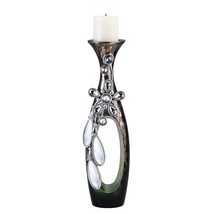 16&quot; Ornate Faux Crystal Tabletop Pillar Candle Holder - $359.88