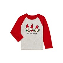 Holiday Time Baby and Toddler Unisex Long Sleeve Raglan Christmas Tee, S... - £10.30 GBP