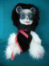 vintage articulated real fur skunk animal small toy - $34.64