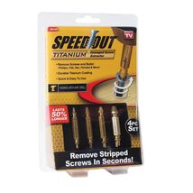 Speed Out Titanium Damaged Screw Extractor Kit, 4 Piece Set - $21.95