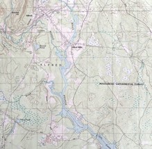 Map Alfred Maine USGS 1983 Topographic Vtg Geological 1:24000 27x22&quot; TOPO12 - £35.17 GBP