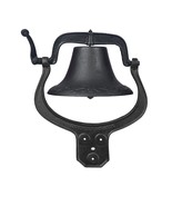 Dinner Bells Door Bell Large Cast Iron Bell Black - £78.33 GBP