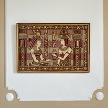 Vintage French Wall Panel in Silk and Rayon with Egyptian Figured Royalt... - $4,144.97 MXN