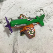 Hot Wheels Bomber Aircraft Green Orange Die-Cast Airplane Plane Mattel - $4.94