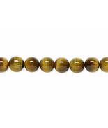 4mm Natural Brown Tiger Eye Round Beads, 1 15in Strand, stone, tigereye - £6.25 GBP