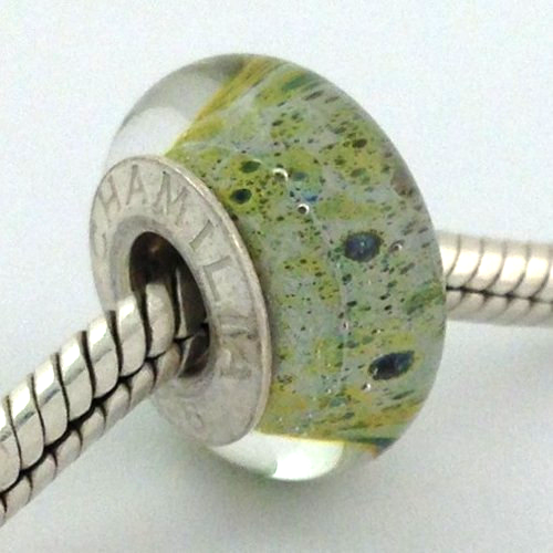 Authentic Chamilia Murano Glass Sandstone Bead Charm O-92 New - $24.69