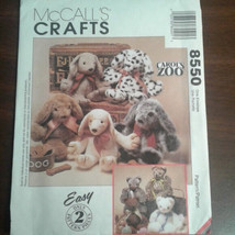McCalls Carol's Zoo Animal Sewing Patterns 1996 Cut Cat Puppy - $20.00