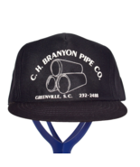 C.H. Branyon Pipe Co. Black Trucker Ball Cap Vintage Made in the USA - €8,67 EUR