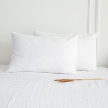 100% Linen Pillowcases 1 Pair Basic Style Envelope Overlap Closure French Natura - £39.53 GBP