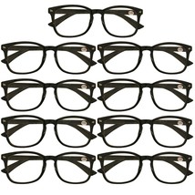 9 Pack Mens Womens Oval Round Frame Reading Glasses Blue Light Blocking ... - £14.21 GBP