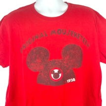 Disney Original Mouseketeer Mouse Ears T-Shirt size XL Mens Retro Throwback Red - £19.20 GBP