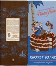 Herb Traub&#39;s Pirates&#39; House Dessert Island Menu &amp; Brochure Savannah Georgia 1972 - £25.30 GBP