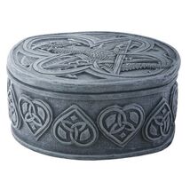 Celtic Knots Dragon Embossed Jewelry Trinket Box Fairy Tale Fantasy Myth... - $26.98