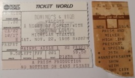 SECOND CITY 25TH Anniversary Show 1985 Ticket Stub + &#39;86 Michigan Theatr... - $12.77