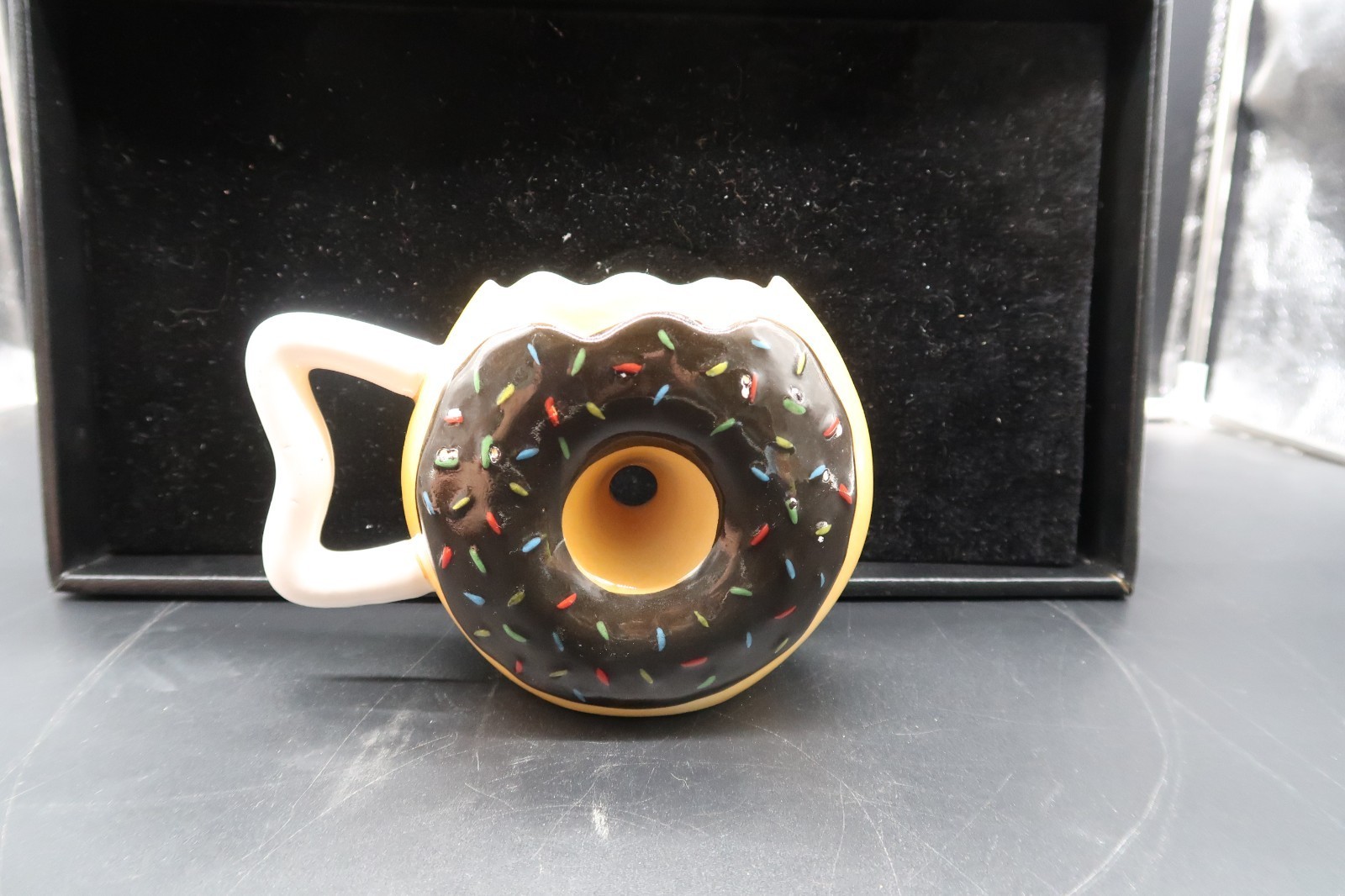 Donut Shaped Coffee Mug Cup MMMMM... Donuts Frosted Sprinkles Big Mouth Inc. Item image 7