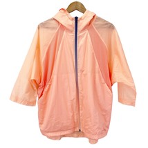 Adidas Neo Studio Womens M Windbreaker Jacket Nectar Peach Full Zip Activewear  - £27.14 GBP