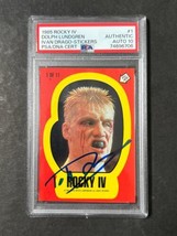 1985 Rocky IV #1 Signed Stickers Dolph Lundgren Ivan Drago Stickers PSA Auto 10 - $599.99