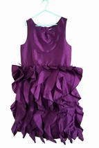 Big Girls Sleeveless Tie Rope Cascade Ruffle Tier Charming Dress PURPLE ... - £11.89 GBP