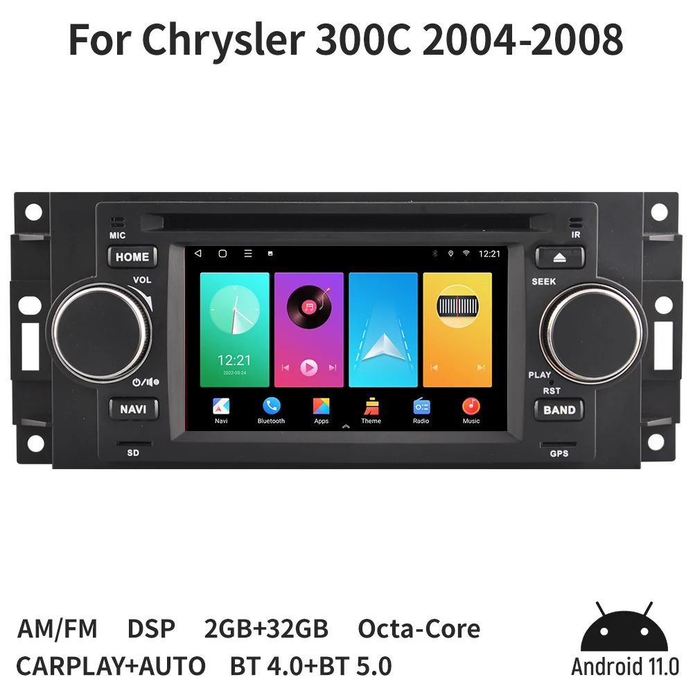 Android 11 Car Multimedia Player For Chrysler 300C 2004-2008 Car Auto Radio - £394.24 GBP