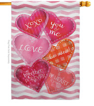 Love Together Forever House Flag Valentine 28 X40 Double-Sided Banner - £28.92 GBP